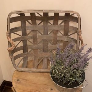 Last 1βοΈHPπ Rustic Modern Farmhouse Wood Tobacco Basket